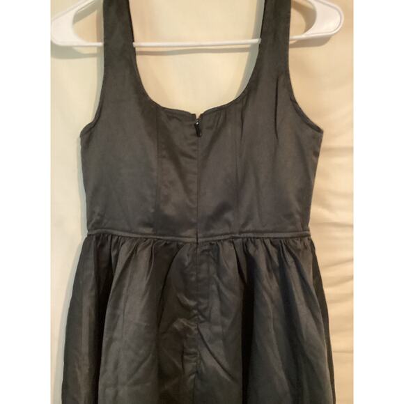 5018 NWOT Rare London Fit & Flare Square Neck Sleeveless Mini Dress Black Size 4 - Picture 7 of 7